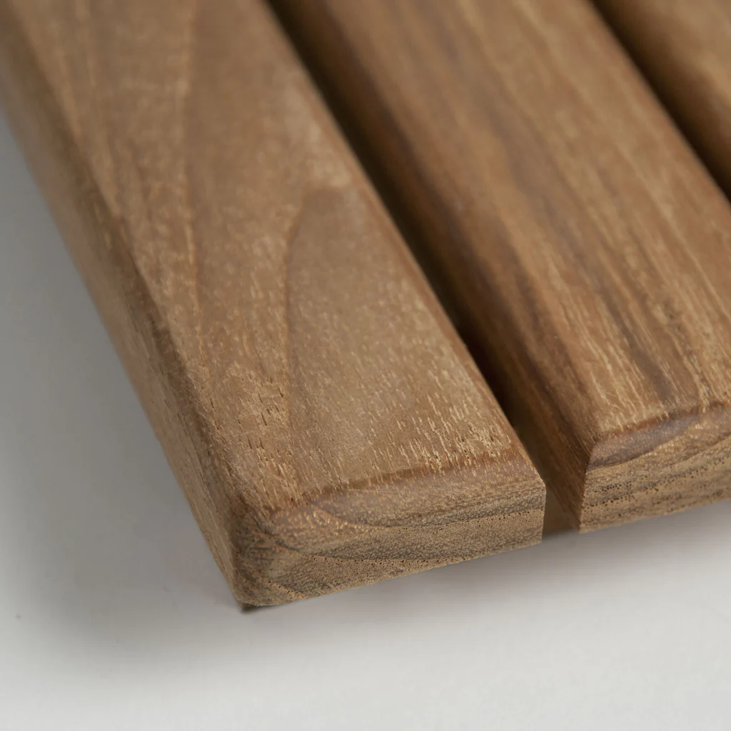 Kaydırmaz Ahşap Banyo Paspası | Doğal Teak Ahşap Duş Izgarası - Görsel 5